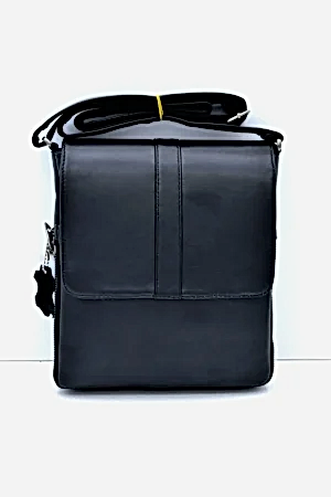 Viktor Siyah Hakiki Deri Omuz Postacı Çantası