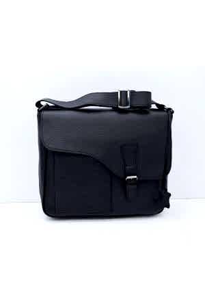 Philip Siyah Askılı Gerçek Hakiki Deri Postacı&evrak Çantası