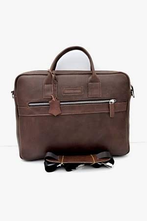 Karl Antik Hakiki Deri Laptop Evrak Çantası