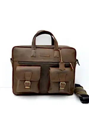 Randy Eskitme Kahve Unisex Deri Evrak&laptop Çantası