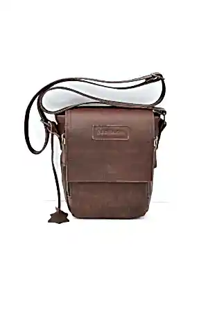 Pablo Eskitme Kahve Çok Gözlü Hakiki Deri Postacı Evrak Çantası