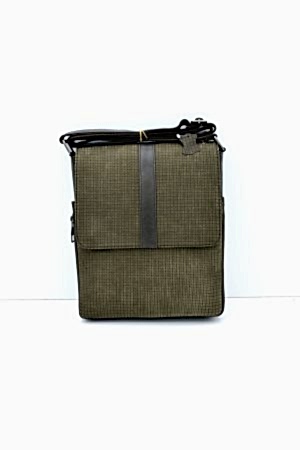 Viktor Süet Yeşil Hakiki Deri Omuz Postacı Çantası