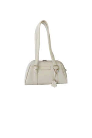Deby Krem Hakiki Deri Mini Omuz Çantası