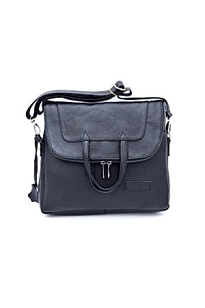 Kadın Siyah Katrine Soft Hakiki Deri Askılı El Omuz Çantası