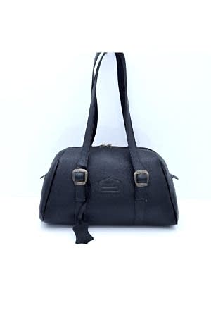 Kadın Siyah Deri Mini Omuz Çantası