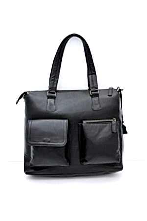 Soly Hakiki Deri Siyah Çok Gözlü Postacı Evrak Çantası