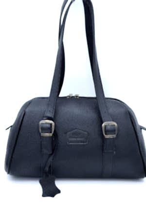 Deby Hakiki Deri Siyah Mini Omuz Çantası